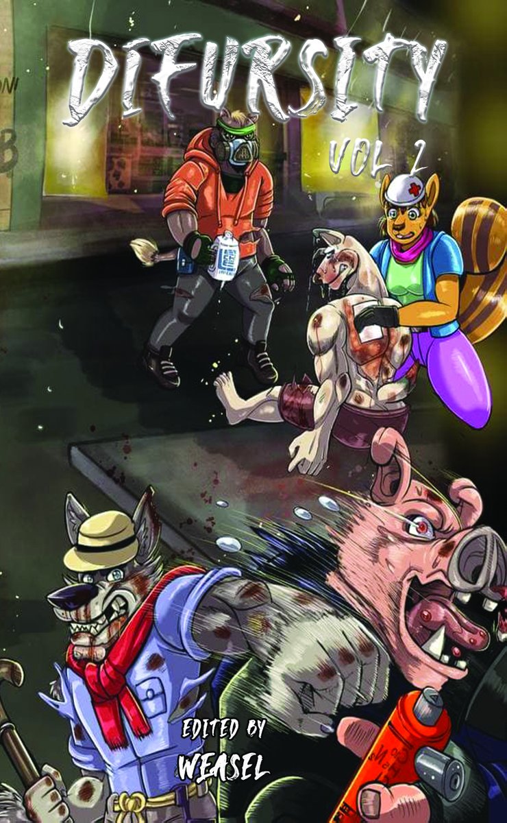 Pleased to reveal the long awaited cover to DIFURSITY VOL. 2, created by the team at Tokenworks showcasing furs of color joining in to make their voices heard. Featuring stories, essays, and art from <a href="/ThaiSibir/">Allison Thai 🐺💉🩺</a>, <a href="/HJPang3/">H.J. Pang</a>, <a href="/song_roo/">AL Song Roo</a>, <a href="/whatsthefuzz_/">What's The Fuzz?! podcast - BLM ACAB ✊🏾🏳️‍🌈</a>, @bobbializaman and more!