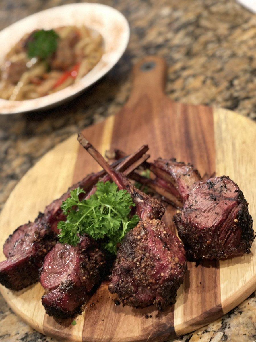 ChefPhillatl's tweet photo. Smoked Lamb Chops #cheflife #lambcops https://t.co/QhYXPlcjhR