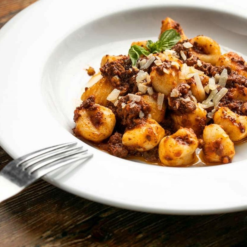 dineLA's tweet photo. Gnocchi with Beef Bolognese Sauce and Parmigiano Reggiano - a classic. Available on @osteriamamma's Dine LA 3-course $35 dinner menu. #timetodinela #osteriamamma #hollywood | RG 📸: @osteriamamma https://t.co/ZYsZgY4VWW