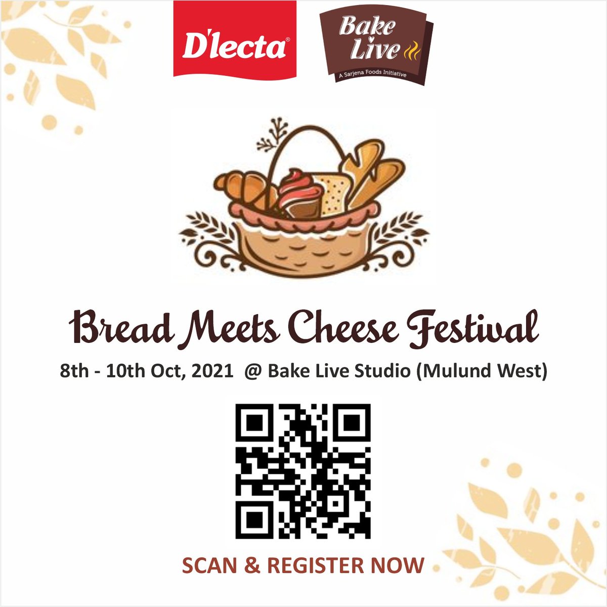 dlectaproducts's tweet photo. Bread meets Cheese festival!
Don't miss it! Scan and Register Now!
#breadmeetscheese #breadandcheese #bakeliveindia #mulundevents #dlectaproducts https://t.co/5TjwUIcZ7i
