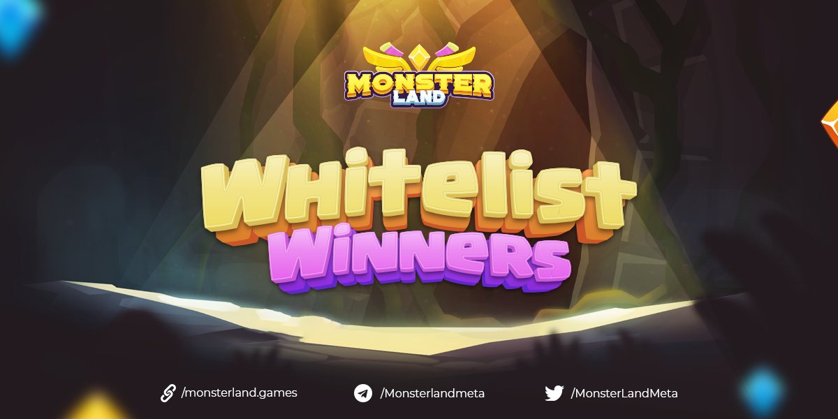 MonsterLandMeta's tweet photo. 📣 We're proud to announce the Whitelist Winners. Congratulations to the winners and thank you for your support! 👏
More details : https://t.co/ZgvXx83vag
#BSCGem #DeFi #MonsterLand #P2E #NFT https://t.co/refcaYYKWV