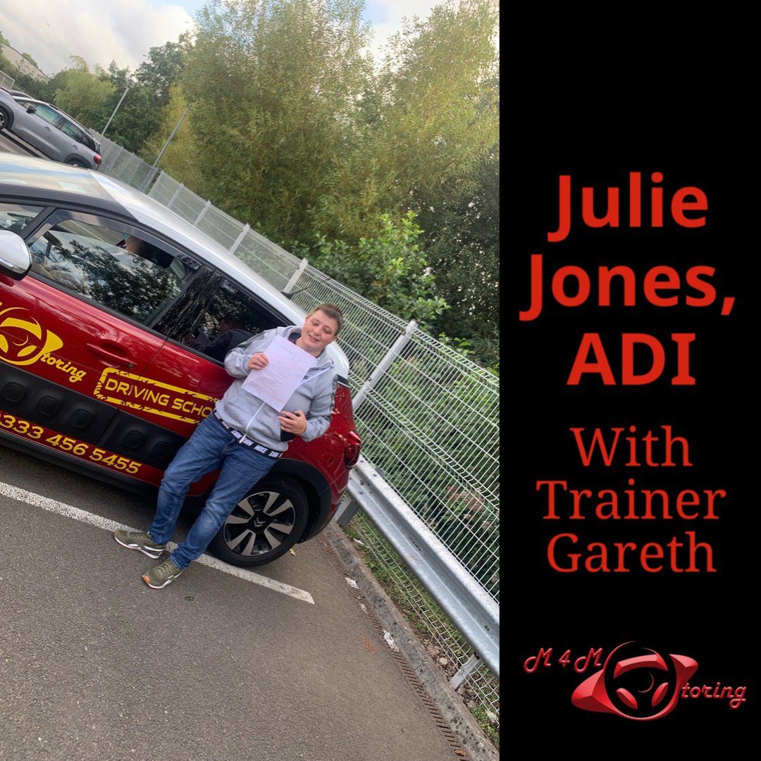 m4motoring's tweet photo. Huge Congratulations to Julie
Jones! Passing her ADI 3 in Newport with trainer Gareth

You can train to become an Approved Driving Instructor by calling M 4 Motoring Driving School on 0333 456 5455 or texting 07519 268 317 https://t.co/IpoUMRl6ed