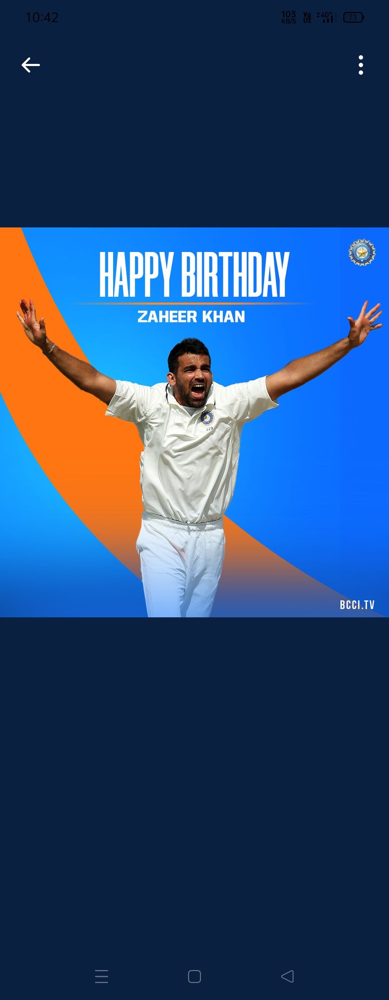  Birthday Zaheer Khan sir are the best player in india team god bless you sir 