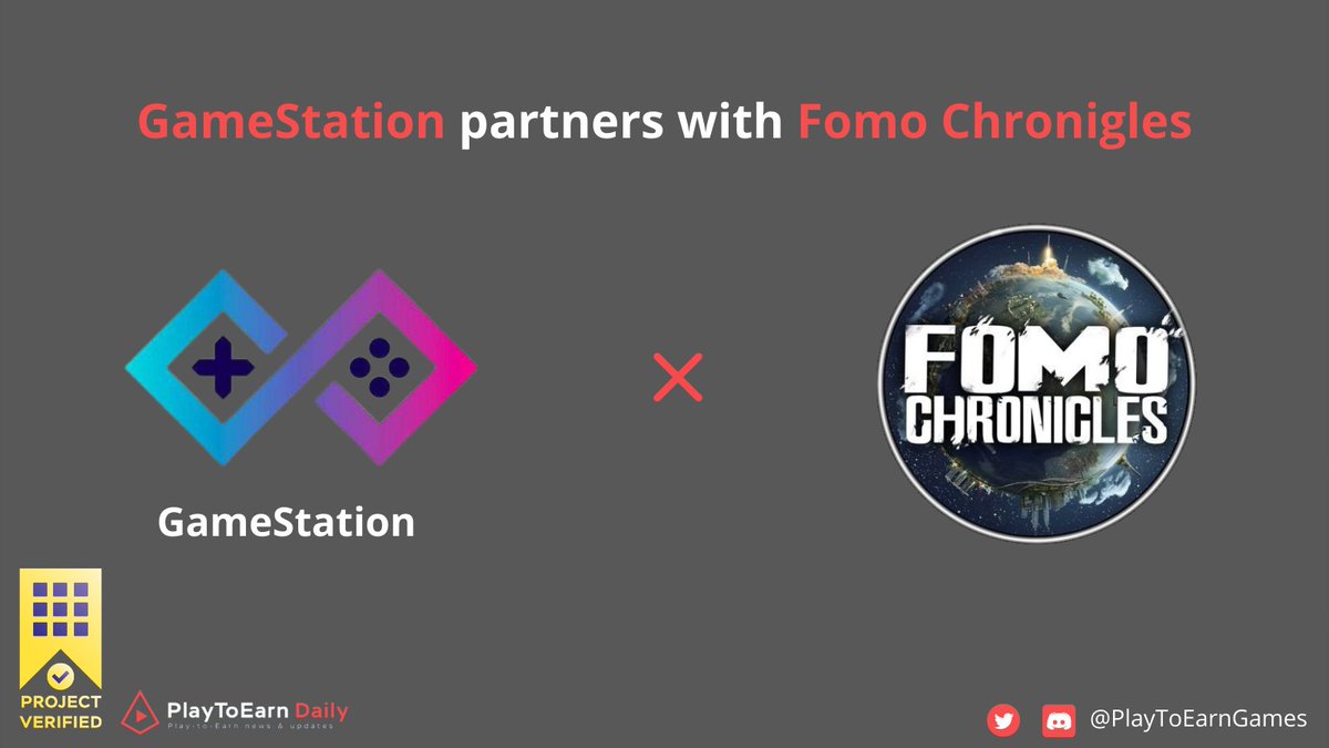 📢 <a href="/GameStationIO/">GameStation</a> collaborates with @FomoChronicles 

With this partnership, the 2 projects will work together on a variety of initiatives including marketing collaborations, exclusive manga-themed #NFTs 

For more details: medium.com/gamestationio/…

#PlayToEarn