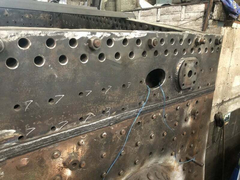 The lower doorplate complete with new blowdown boss.