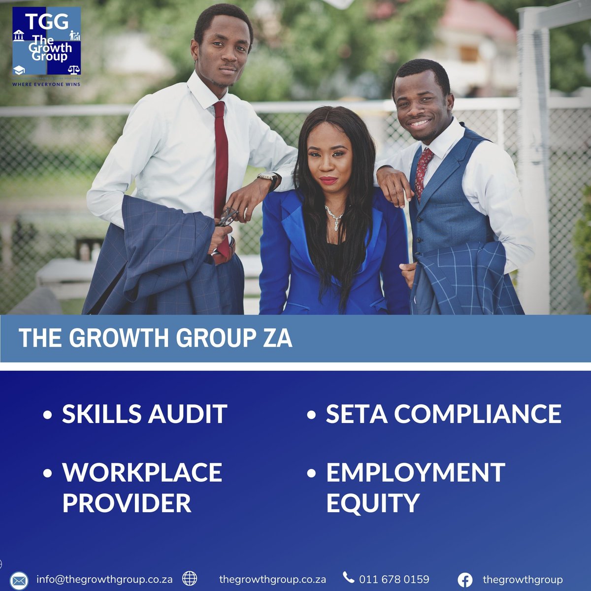 growth_za's tweet image. Did you know that The Growth Group is:

- SETA Compliant
- A Workplace Provider
- A Skills Developer
- Skills Auditor

Contact us to learn more: info@thegrowthgroup.co.za

#Where_Everybody_Wins

#Skills_Development
#Study_Skills
