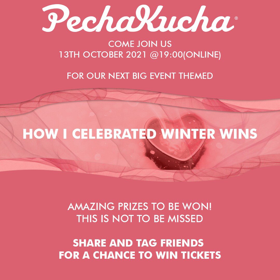 PechaKuchaJHB's tweet photo. Two more tickets up for grabs! To win a ticket, just like &amp; retweet this post and go into the draw! Or for only R70.00, simply book your own ticket. Book here: https://t.co/mOuSYZmvKq                            #pechakuchajhb #pechakuchanights #pechakuchaonline https://t.co/Omh826FM1k