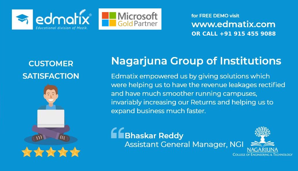 And it’s all about CUSTOMER SATISFACTION!!!

#customertestimonial #clientfeedback #Edmatix #schoolmanagement #schoolerp #schoolmanagementsoftware #schoolmanagementsystem #schoolsoftware #onlineclass #onlineclasses #erpsoftware #erpsystem #erpsolution #collegemanagementsoftware