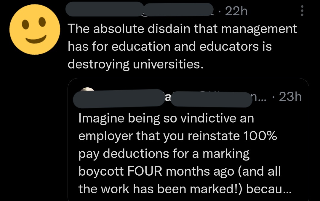 ULivUCU2's tweet photo. Here's some wonderful words in honor of the #LivLitFest. While the SMT try to project an image of valuing scholarship, they just fought a bitter battle to force world leading health scholars out of their jobs. Here are some 'reviews' of their 'work' #ProjectShame @doctor_oxford https://t.co/fuaBRQR1kQ