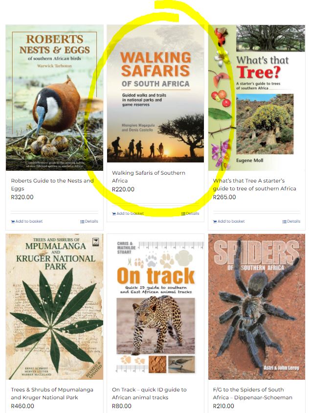 FootSafaris's tweet photo. 🇿🇦 Walking Safaris of South Africa is now in stock online at the Field Guides Association of Southern Africa .... and at a good price of R220.
👉👉
https://t.co/uIQXHCYxTs

You don't need to be a @FGASA_ member to order. https://t.co/yxejediz2q