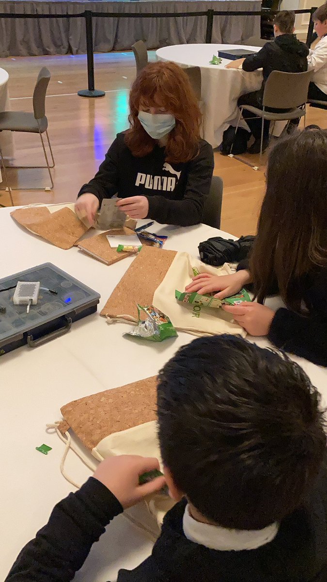2S1 champions getting their goodie bag at Scottish Schools’ Hydrogen Challenge goodie bag! #cop26 #goodiebag #RenewableElectricity