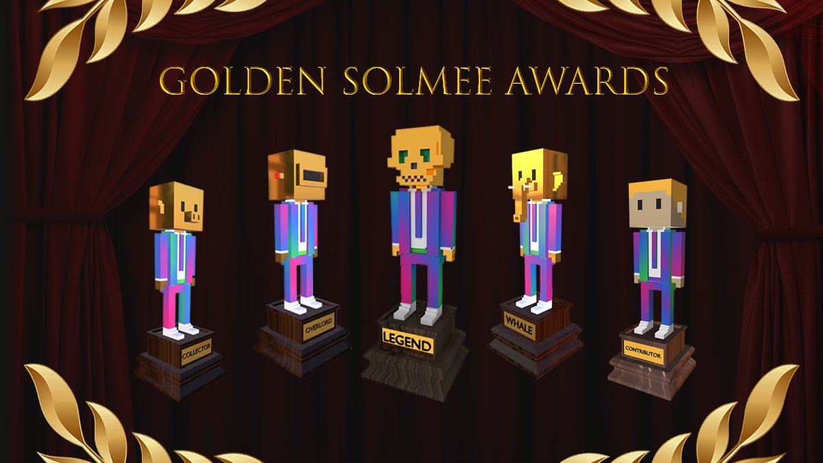 SolanaMees's tweet photo. ✨Gold is forever! ✨
The mint is nearing an end. Don't miss your chance for the 5% royalties on future sales forever.
Minting #SolMee #NFT makes you its creator, and you can gain one of the 5 golden awards that are your scepter of power! 👑
More info https://t.co/3H16BOIsZ7 https://t.co/7tujvu18Re