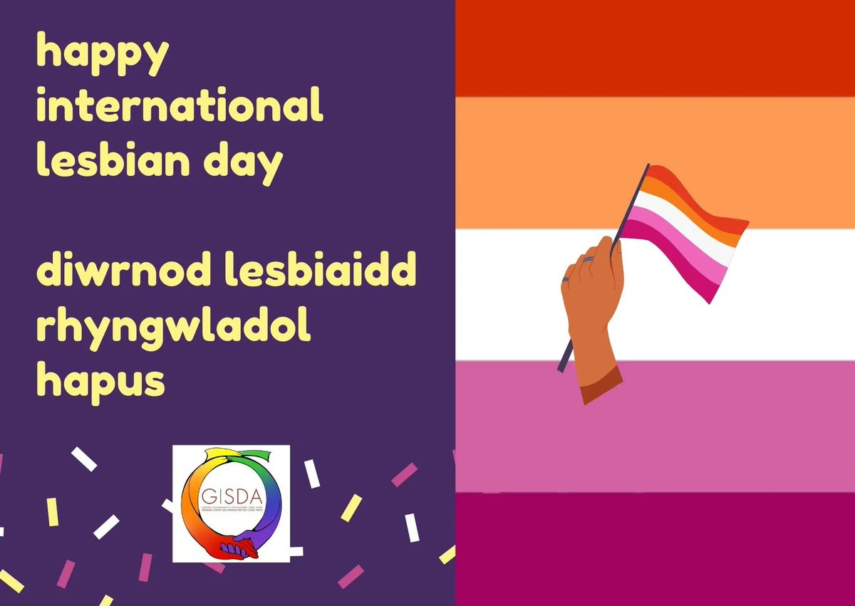 Diwrnod lesbiaidd rhyngwladol hapus! Happy international lesbian day! #lgbt #lhdt #lesbian #gisda #cymru