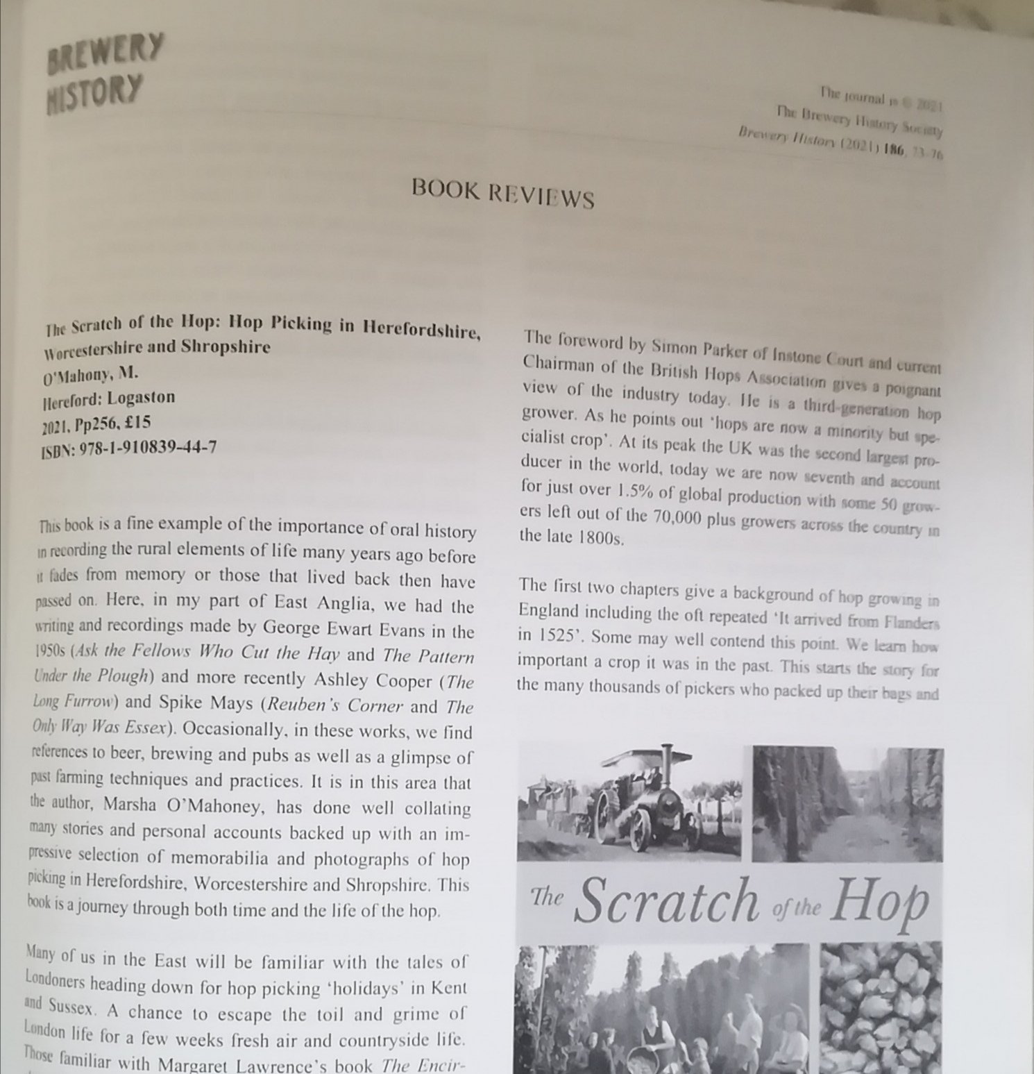 Nigel Sadler 🍻 On Twitter: Pleased To See My Review Of @Marshaom's Book  'The Scratch Of The Hop' In The Latest Brewery History Journal. A Lovely  Book And Would Make A Nice