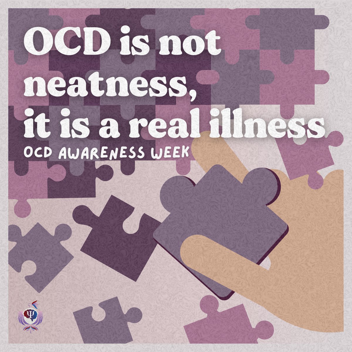 #OCDAwarenessWeek
#OnePsychCommunity

OCD Week was established in 2009 to raise awareness, share knowledge, and eliminate the stigma associated with OCD. Obsessive-Compulsive Disorder is a mental health disorder characterized by obsessive thoughts and compulsive actions.