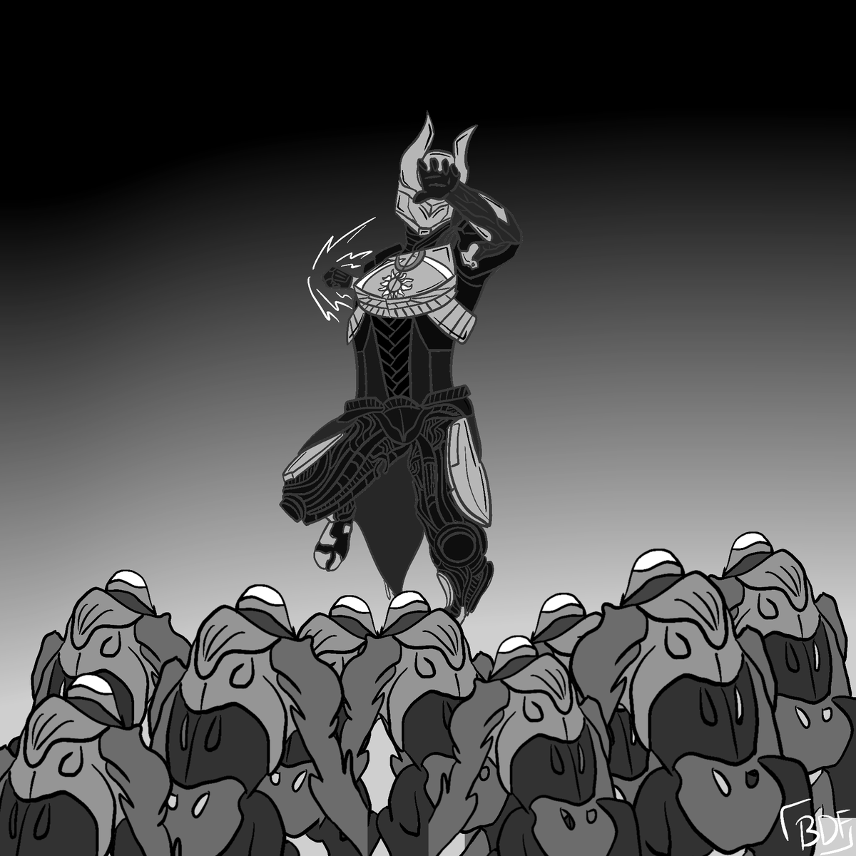 Blingadingaflin's tweet photo. Just a quick one again, Day 7 of #destinytober2021 with Enemy Contact. #Destiny2Art #DestinyArt #DestinyTober https://t.co/NIhxfw9He4
