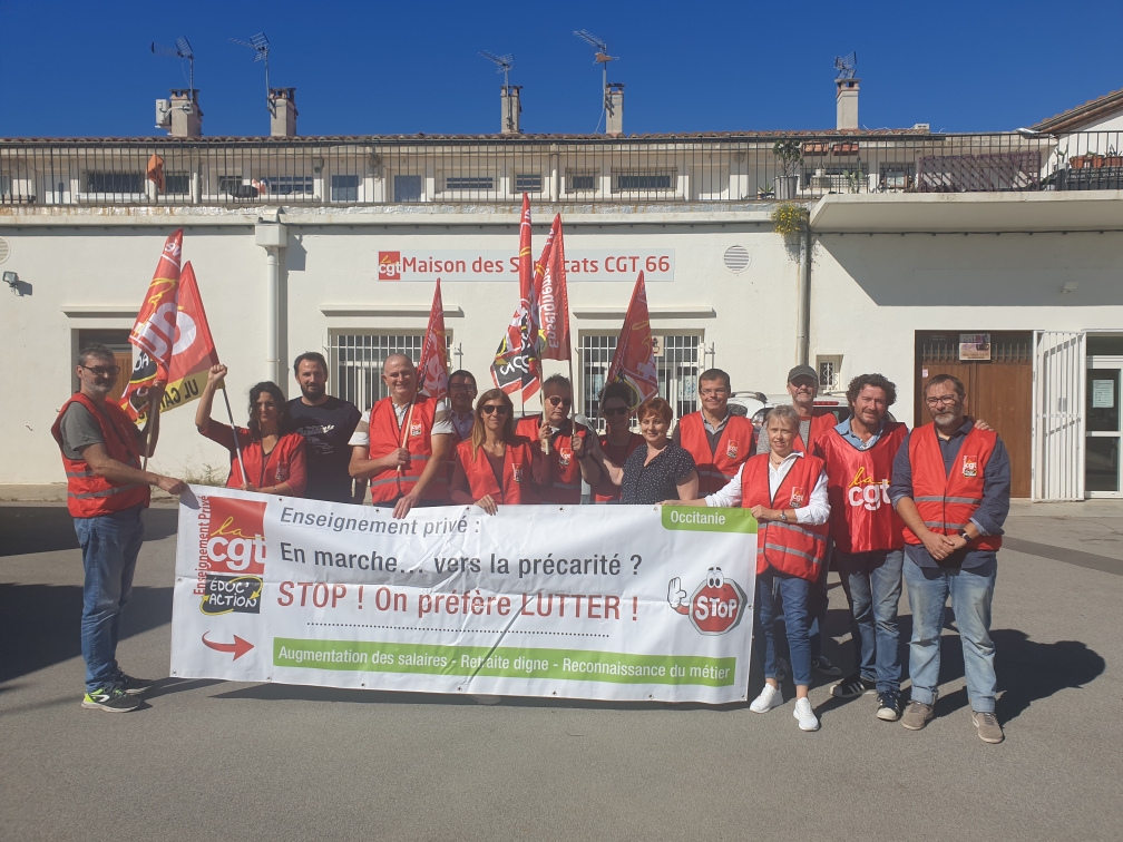 CGT_EPMtpellier's tweet photo. Aujourd'hui, la CGT-Enseignement privé de l'académie de Montpellier fait son ASSS sous le soleil catalan dans une ambiance studieuse et conviviale.
poke @CGT_EP
#Efficace
#offensif
#solidaire https://t.co/OwKwDLsRBQ