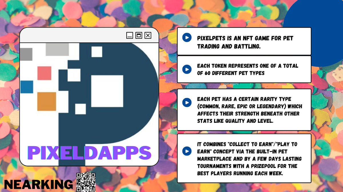 NearNearking's tweet image. What is @PixelDapps ?
learn below

@NEARProtocol @OpenWebSandbox 
@nearindia @sanket_naikwadi @DenisMadris @nearpedia @TunesNear 

#NEAR #PIXELDAPPS
