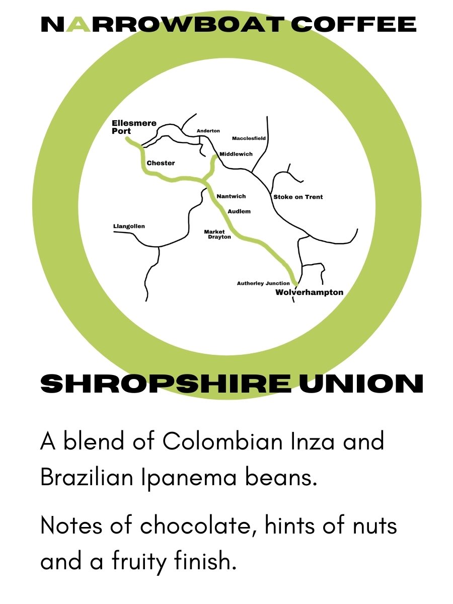 Loving these early mornings. What a time to be setting off cruising and about to be back on the Shroppie for the first time since 2007 .. Colombian Inza with Brazilian Ipanema beans .. chocolate, hints of nuts and a fruity finish .. narrowboatcoffee.co.uk/product/shrops… #coffee #buyitoffaboat.