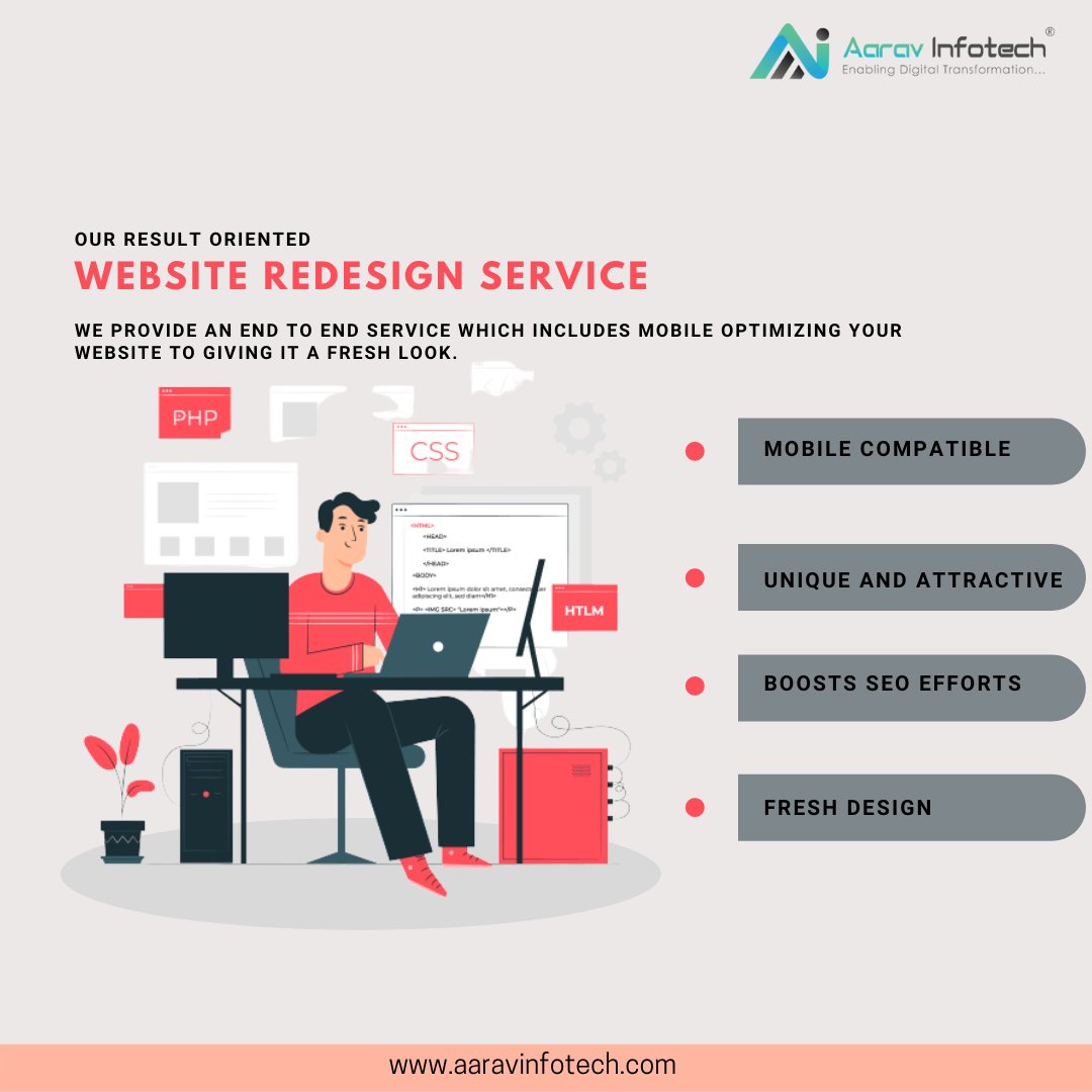 aaravinfotech's tweet photo. Our Result Oriented
Website Redesign Service
To Know more:-https://t.co/x2zncsXpka
"#Website_Redesign_Services
#Web_Redesign_Services
#Website_Redesign
#Web_Redesign
#Redesign_Services" https://t.co/5QZfvOrYys