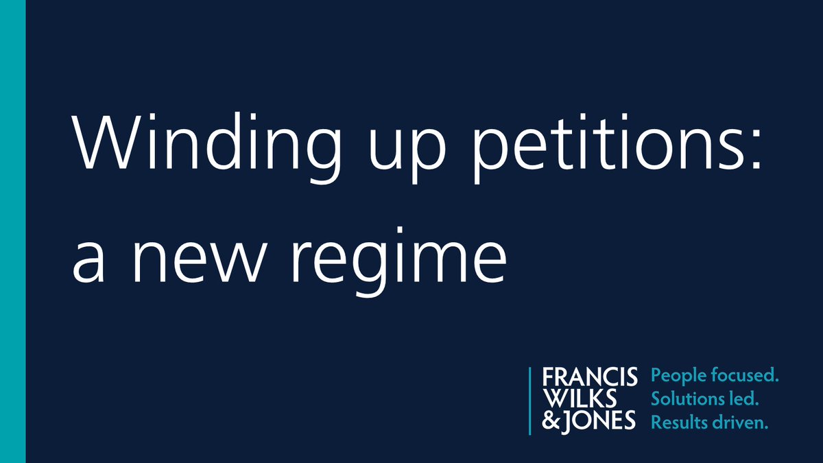 FWJLEGAL's tweet photo. We review how new measures to protect businesses from the financial effects of COVID-19 will impact winding up petitions: https://t.co/Uf2JDvViWl
 
#debtrecovery #windingup #insolvency #directorsduties https://t.co/BCvCQ5ARsz