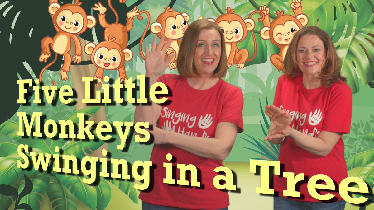 singinghands's tweet photo. https://t.co/PUCAP7l6w8 New song on our YouTube channel 🐵🐵🐵🐵🐵🐊 #makaton @MakatonCharity #nurseryrhyme #numbersong https://t.co/reSlU4yr6g