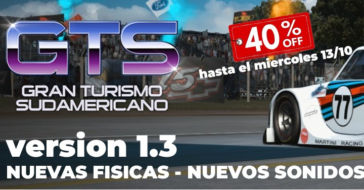 apvsud's tweet photo. Nueva versión del Gran Turismo Sudamericano.
Nuevas Físicas - Nuevos Sonidos
Si ya lo tenés descargá la actualización, sino aprovecha el descuento hasta el 13 de octubre
https://t.co/hiSYPX7Plc https://t.co/1WUiQED0OB