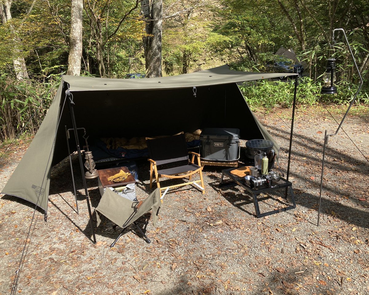 taro__camp's tweet photo. 設営完了！
2年ぶりの道志の森キャンプ場に来ましたー🏕 https://t.co/UXOnGxxiX6
