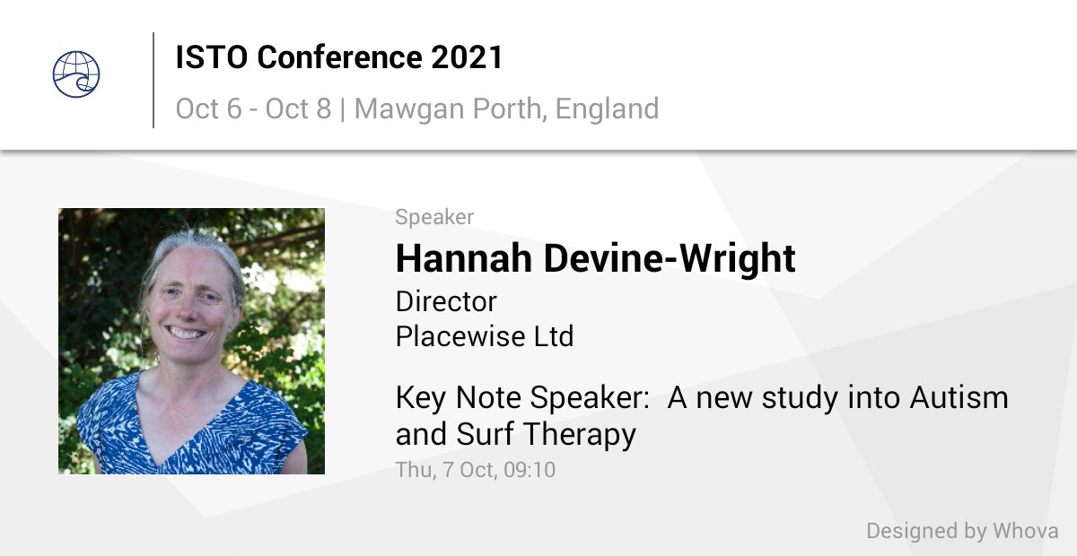 First keynote for me today at ISTO Conference 2021 #isto2021 More details of my talk about #surftherapy at: whova.com/embedded/speak…
