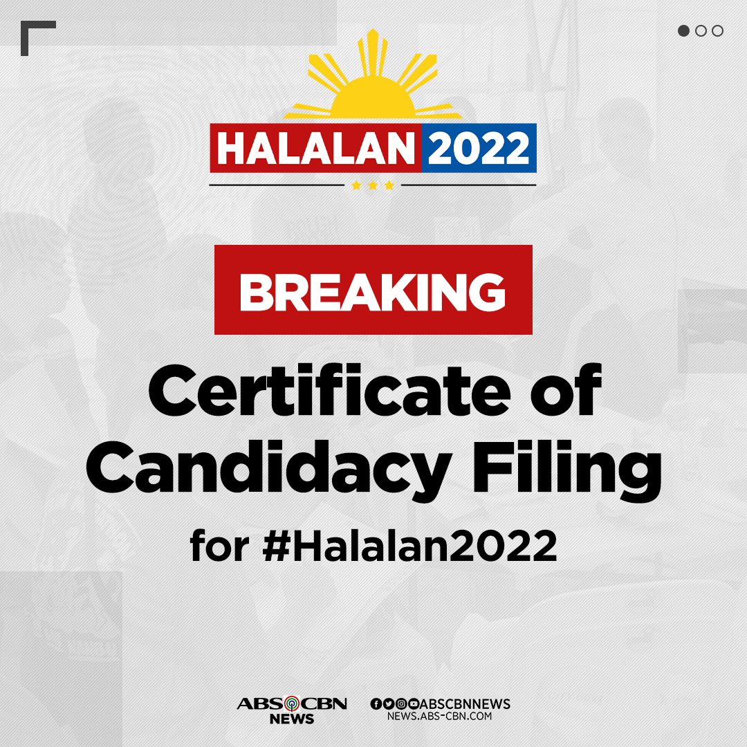 ABSCBNNews's tweet photo. JUST IN: Actor Robin Padilla files certificate of candidacy for senator in #Halalan2022. https://t.co/edCmqqQ8Po