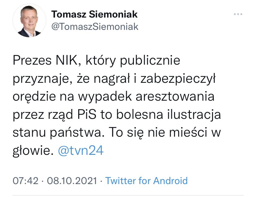 ma_golinska's tweet photo. Drodzy zwolennicy opozycji. Wyrok TK potwierdza to, co my i Wy wiemy - Konstytucja jest najwyższym prawem w PL. 
To nie #Polexit. 
Cała ta histeria to teatr urządzany przez Waszych liderów. Wy się wkręcicie, a oni pokrzyczą, a potem pójdą razem na jakieś urodziny. Szkoda nerwów. https://t.co/YHTylfdkFk