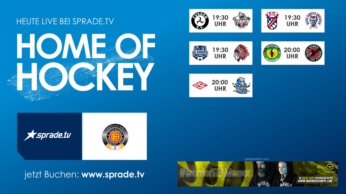SpradeTV's tweet image. Nach dem Eröffnungsspiel am gestrigen Abend zwischen dem SC Riessersee und den Starbulls Rosenheim (4:3n.V.), starten heute auch die anderen Teams der Deutscher Eishockey-Bund in die Oberliga Süd Saison.