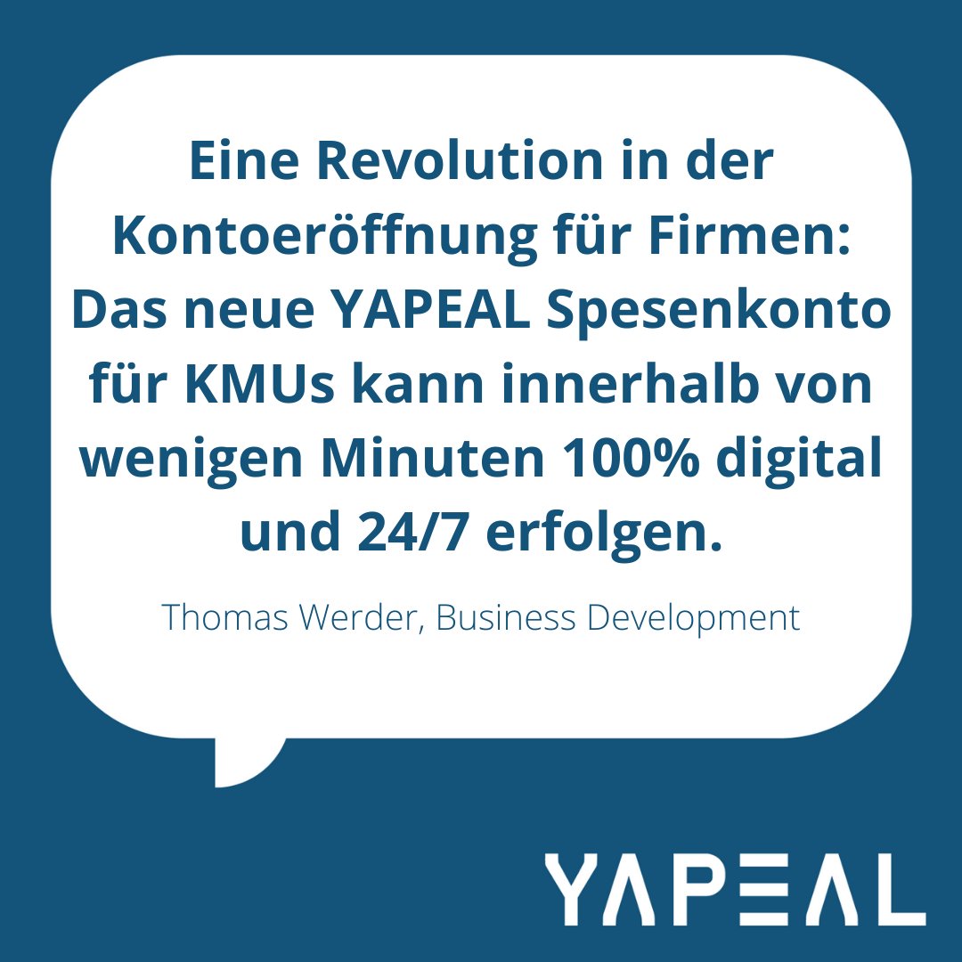 Die Zukunft hat begonnen! Alles, was man zum automatischen Spesenmanagement für KMU's wissen muss, findet man auf yapeal.ch/spesen 🧐

#esistdeingeld #YAPEAL #Spesen #KMU #Schweiz #SwissFintech #Buchhaltung
