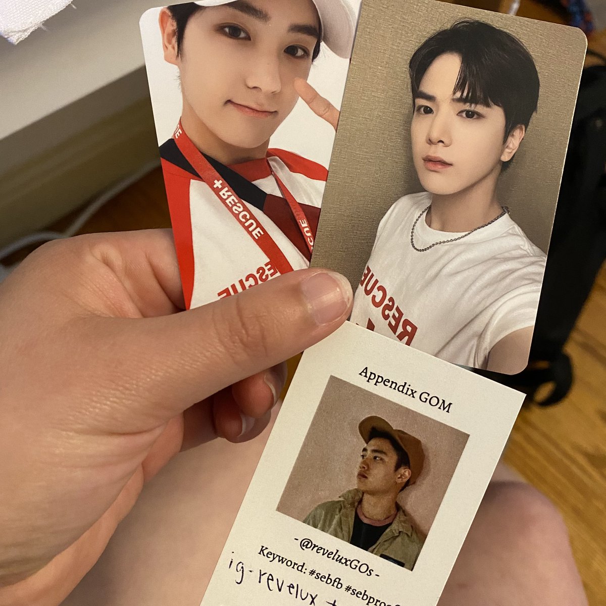bbangwrldgos's tweet photo. omg omg i forgot to post but my pcs arrived safely thank u bestie seb <3 @reveluxgos MWAH #sebfb #sebproof https://t.co/m0dQ7lyggO