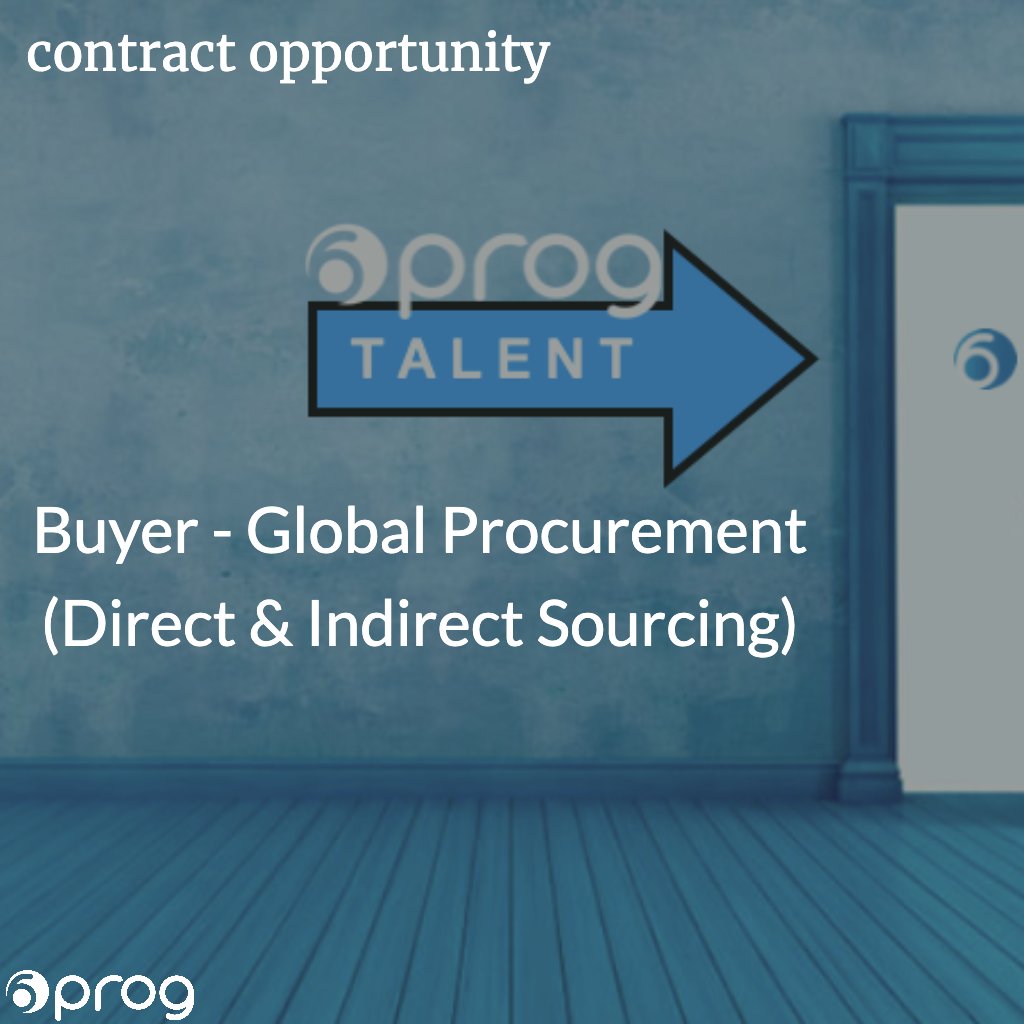 6prog's tweet image. Buyer - Global Procurement (Direct & Indirect Sourcing) buff.ly/3aiXbop