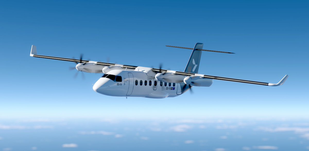 DavidGlynneJon1's tweet photo. #renewableelectrification #electricaviation #aviationdisruption @rethink_x @GriffithSaul 

@united have ordered 100 @heartaerospace ES-19 19-seat electric regional airliners, with an option for another 100.

Initial range of the ES-19 is 400km, with recharge time ~ 40 minutes. https://t.co/IGVt1X3Nk5
