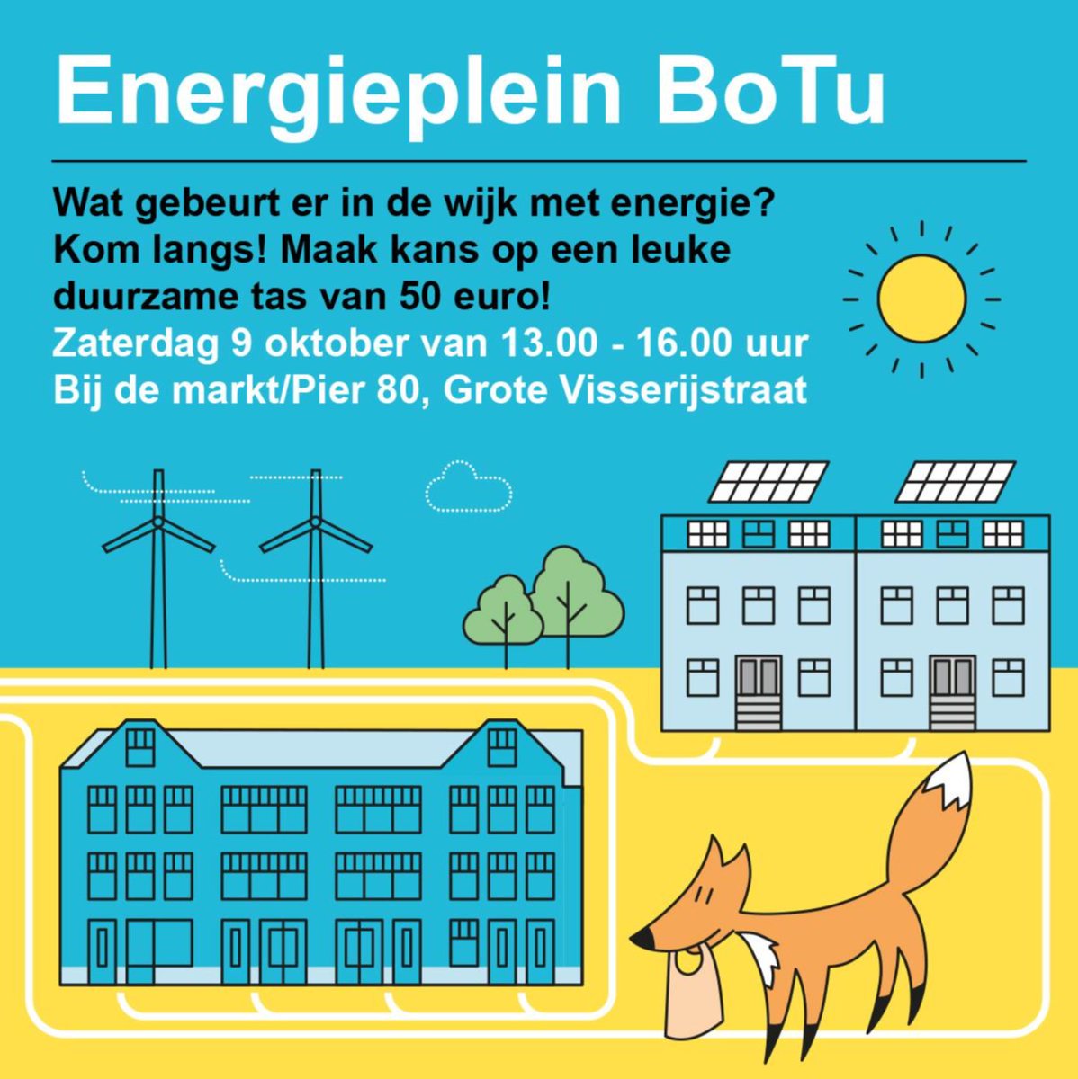 Morgen start de inschrijving voor de eerste 2 collectieve zonnedaken in Delfshaven op basisscholen Dakpark en de Boog! Duurzame energie uit eigen wijk, voor iedereen betaalbaar. Kom morgen tussen 13-16 naar Energieplein BoTu op het Visserijplein of kijk op delfshavenenergiecooperatie.nl