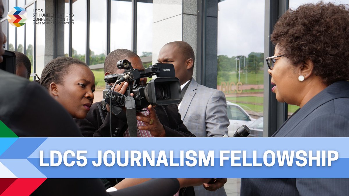 UNGeneva's tweet image. 📰 @UNOHRLLS &amp;amp; @TRF_Media have launched the #LCD5 Journalism Fellowship❗️ 

🎙 Journalists from the world’s Least Developed Countries will have a unique training opportunity and get to attend the 5th UN Conference on #LDCs.  

👉Apply by 17 Oct. bit.ly/3ijnPlh