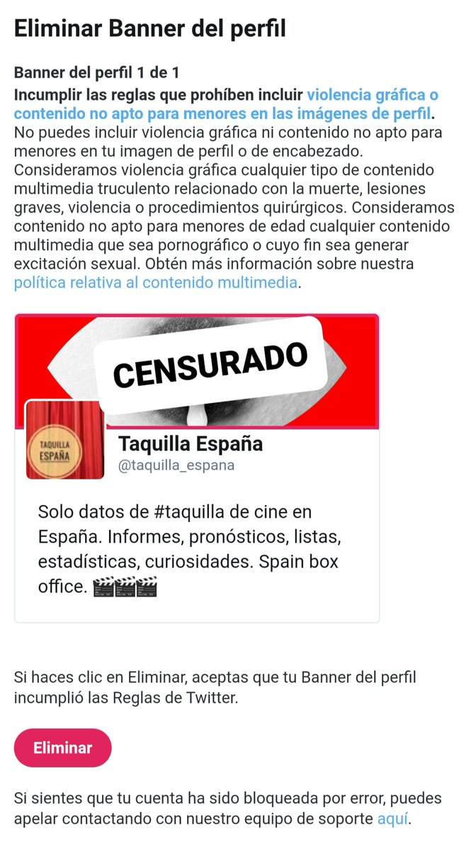 ¿De verdad @TwitterEspana nos habéis bloqueado la cuenta por elegir para el perfil el póster de #MadresParalelas que se estrena hoy mientras que seguís permitiendo insultos y mensajes de odio?

Vergüenza