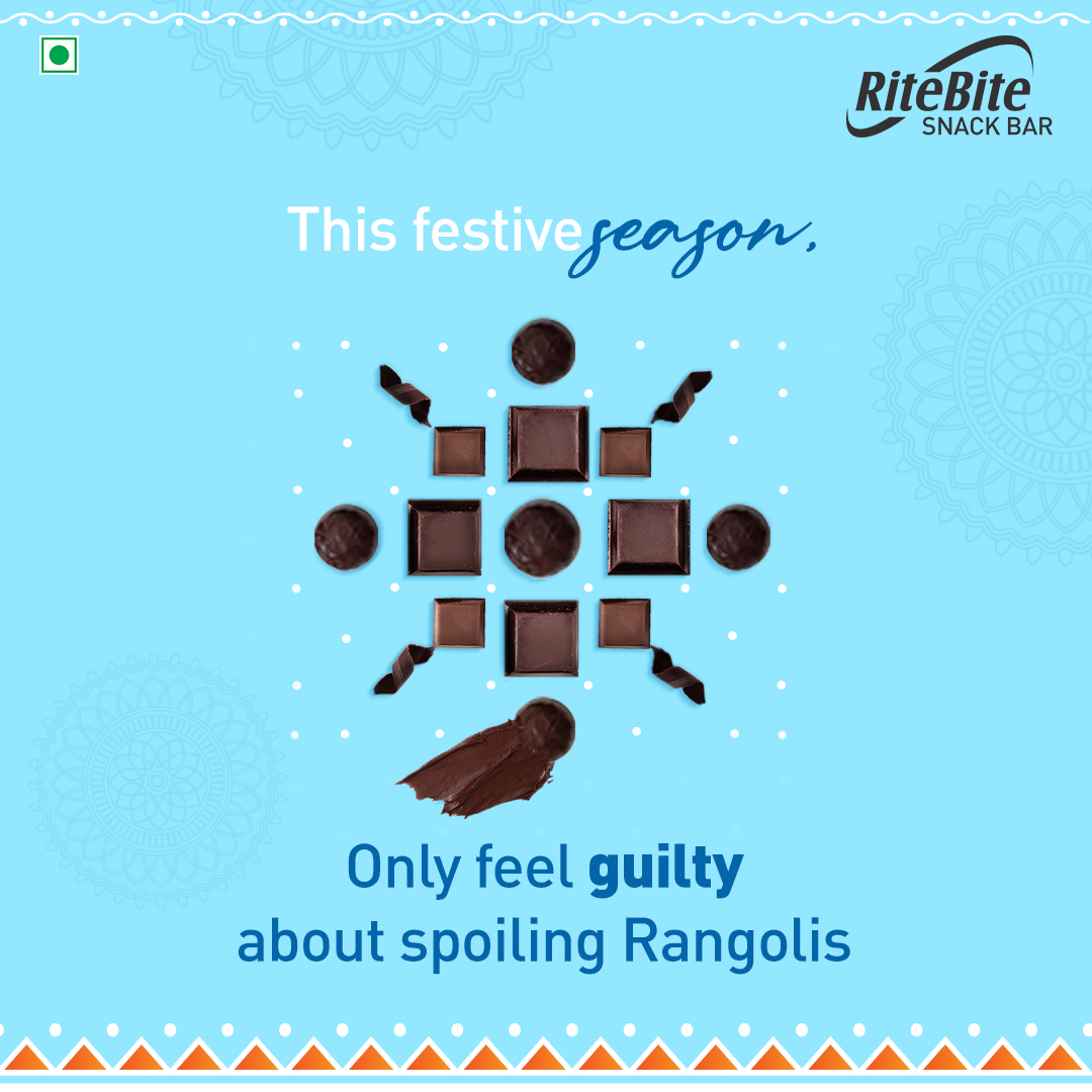 Make sure you don't go head over heels in love with our guilt-free snack bars and end up spoiling rangolis this festive season.
.
.
#RiteBite #NutritionBar #SnackBar #ZeroStress #Celebration #IndianFestival #BeGuiltFree #BingeEating #FeastiveSeason #FestiveFood #YourRiteSnack