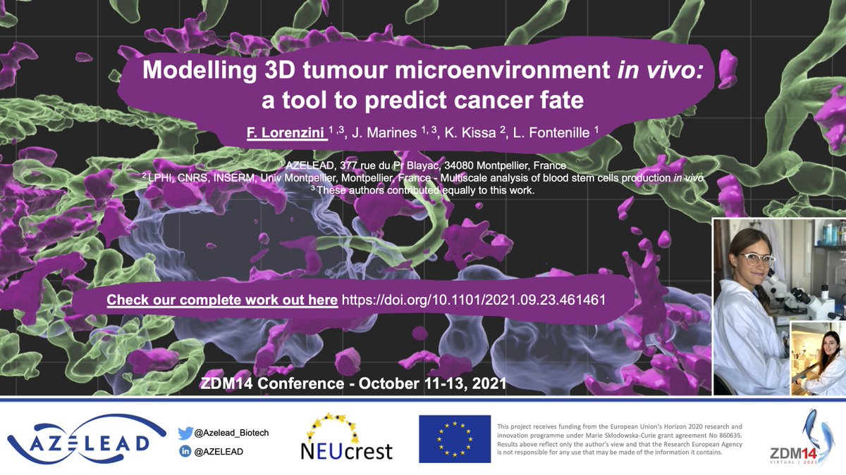 FranciLorenzini's tweet photo. The time for my first #PhD #Poster presentation is arrived💥. It's a big honour to present our data at the Online #ZDM14 Conference 🐟 next week. E-poster number: P-028. I'm looking forward to meeting you and answering to all your questions. 

@Azelead_Biotech #Cancer #zebrafish https://t.co/slT9IruVWz