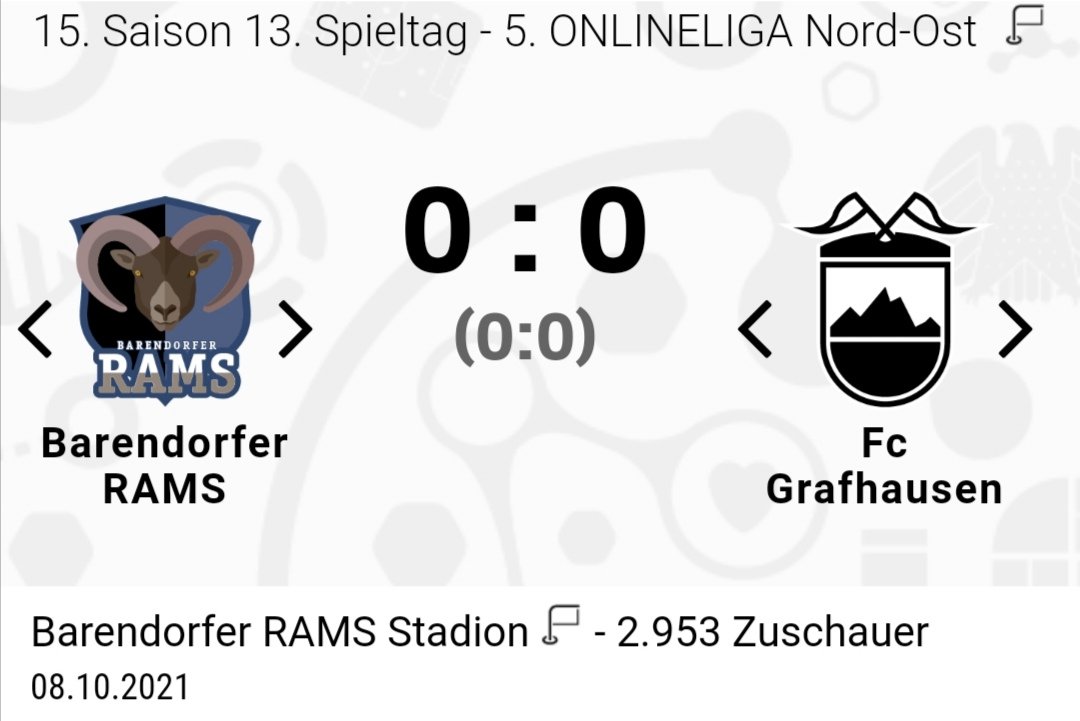 BarendorferRAMS's tweet photo. Kleine Krise bei den RAMS? Gesten die Niederlage und heute nur ein 0:0. Zum Glück hat der Verfolger auch nur einen Punkt geholt, so dass wir weiter den 1. Platz belegen. Es muss aber nun wieder mehr vom Team kommen! https://t.co/bfHJ27214U