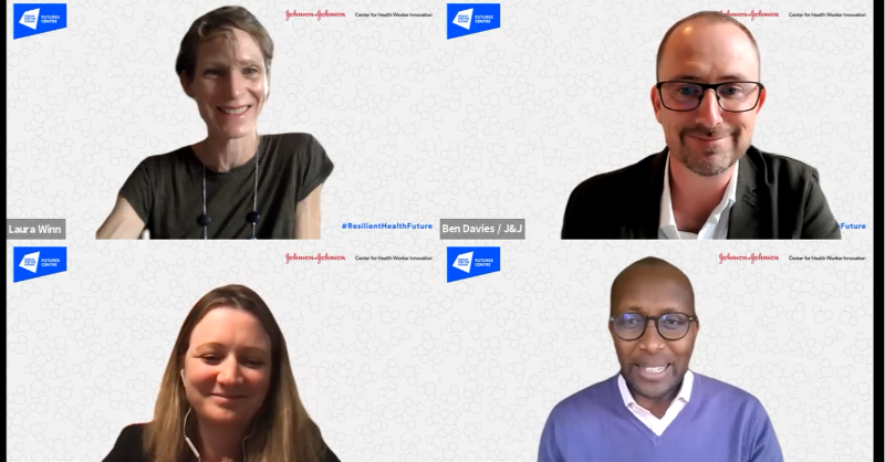 FuturesCentre's tweet photo. Missed the final #ResilientHealthFuture LIVE? No worries!

Watch @daktari1 @mathildeforslun @laurachaosmilk and Ben Davies at https://t.co/oHynqCdLl0

👨🏾‍⚕️@JNJGlobalHealth @trans4m_health
@Amref_Worldwide

#communityhealth