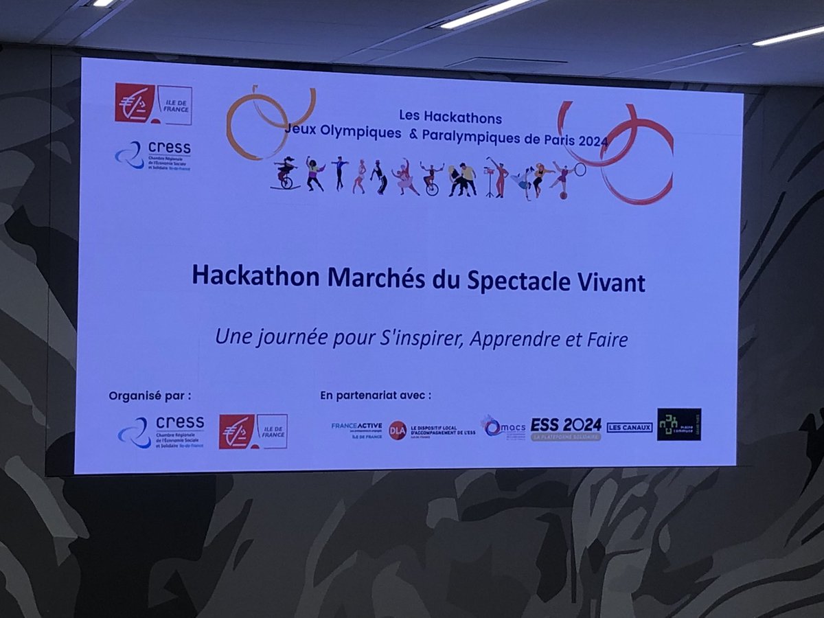 TristanD__'s tweet photo. Ravi de participer à cette journée de hackathon sur les appels à projet du spectacle vivant dans le cadre de @Paris2024 ! Hâte de se plonger dans ce beau programme et de contribuer à construire #paris2024 https://t.co/Q6COjr8uDf