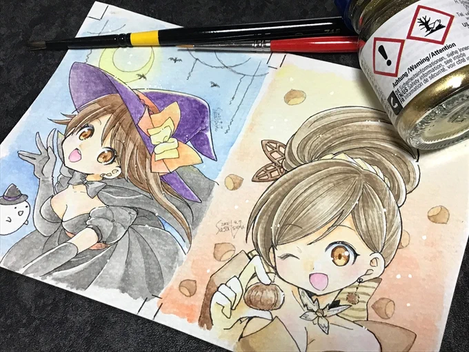 明日から鎌倉MONAさんで開催の『秋のミニ原画展』に合わせて額装ATC2点とハガキサイズ原画1点BOOTHにて通販開始します。展示絵に合わせてハロウィンとマロンちゃんです。
ギャラリーお近くをご利用の方は、ぜひ展示絵とドローイングを原画でご覧ください😊
https://t.co/7ILkm9Td2I 