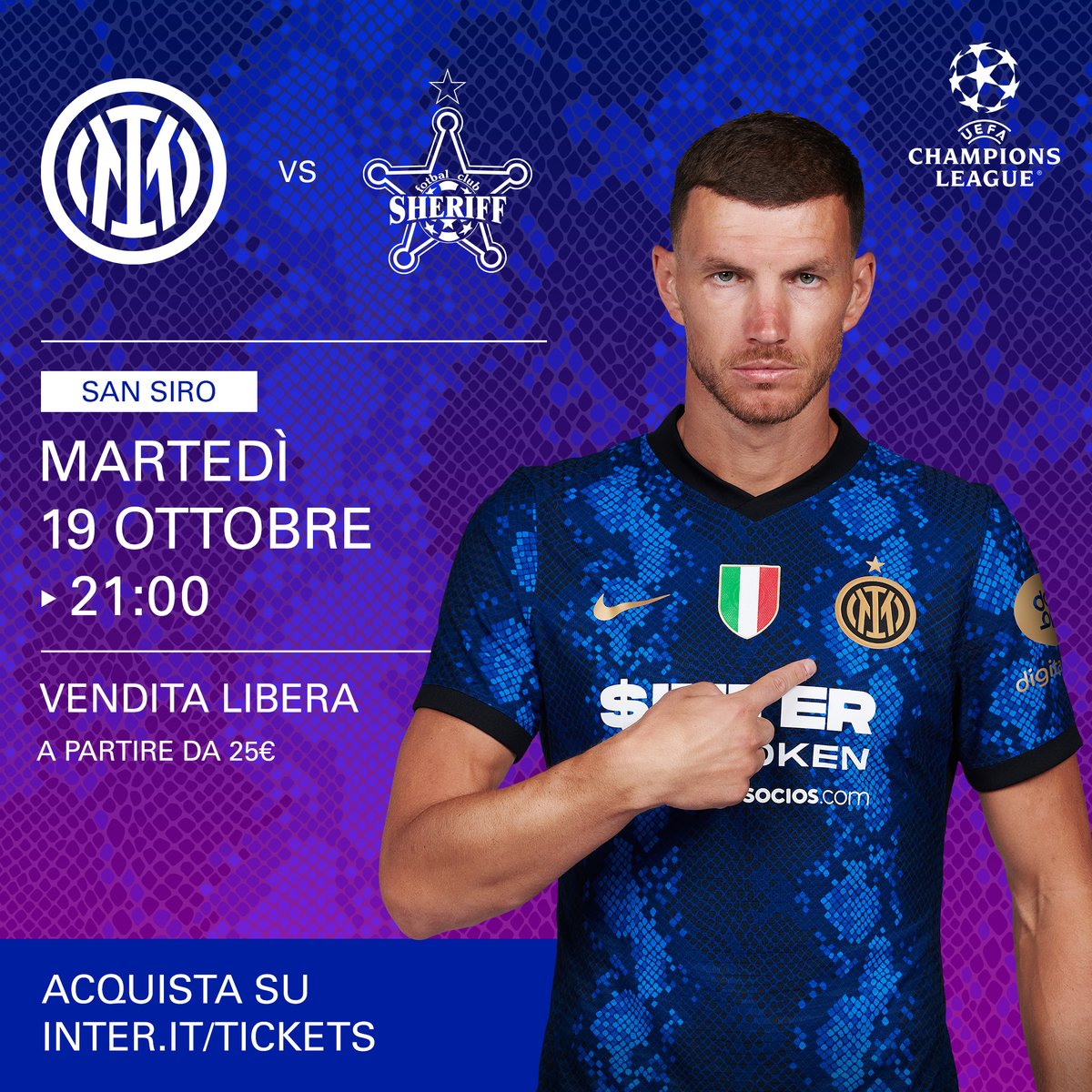 🎟️ | #UCL

La Champions torna a San Siro. Acquista il tuo biglietto a partire da 25€! ⚫🔵

👉 inter.it/tickets