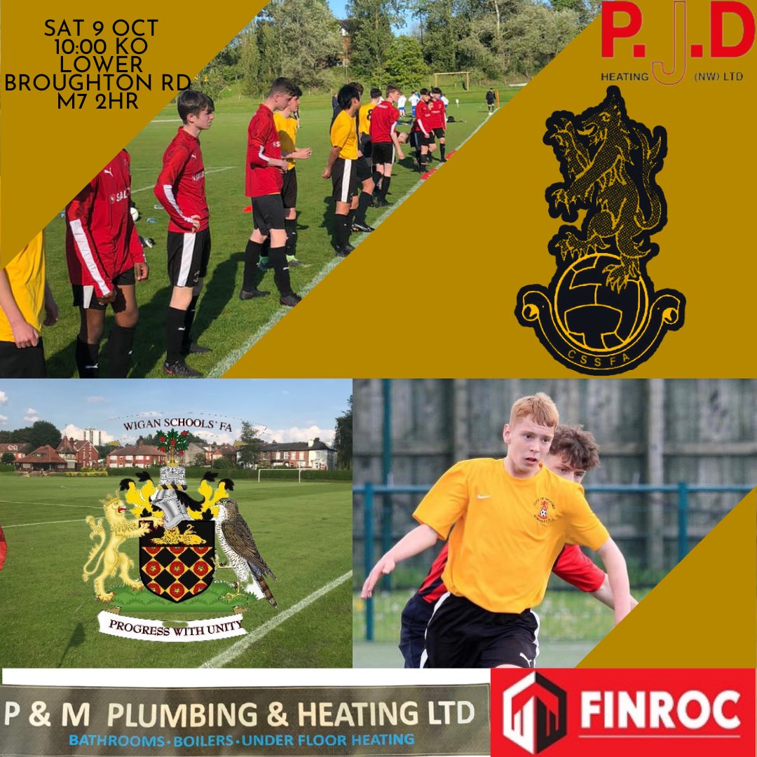 Salford Schools F.A (@salford_sfa) on Twitter photo This Saturday our U13โs and 15โs are at home against Tameside SFA and <a href="/wiganschoolsfa/">Wigan Schools' Football Assocation</a> 10am KO whilst our U14โs are on the road to Leeds SFA in the <a href="/schoolsfootball/">English Schools' Football Association</a> National Cup #SchoolBoyFootball #districtfootball
<a href="/PjdHeating/">pjd heating</a> <a href="/irlamestatesmcr/">Irlam Estates</a> <a href="/AutoClaims_UK/">Auto Claims Assist</a> <a href="/NiamhsNextStep/">Niamhโs Next Step CIO ๐</a> This Saturday our U13โs and 15โs are at home against Tameside SFA and <a href="/wiganschoolsfa/">Wigan Schools' Football Assocation</a> 10am KO whilst our U14โs are on the road to Leeds SFA in the <a href="/schoolsfootball/">English Schools' Football Association</a> National Cup #SchoolBoyFootball #districtfootball
<a href="/PjdHeating/">pjd heating</a> <a href="/irlamestatesmcr/">Irlam Estates</a> <a href="/AutoClaims_UK/">Auto Claims Assist</a> <a href="/NiamhsNextStep/">Niamhโs Next Step CIO ๐</a>