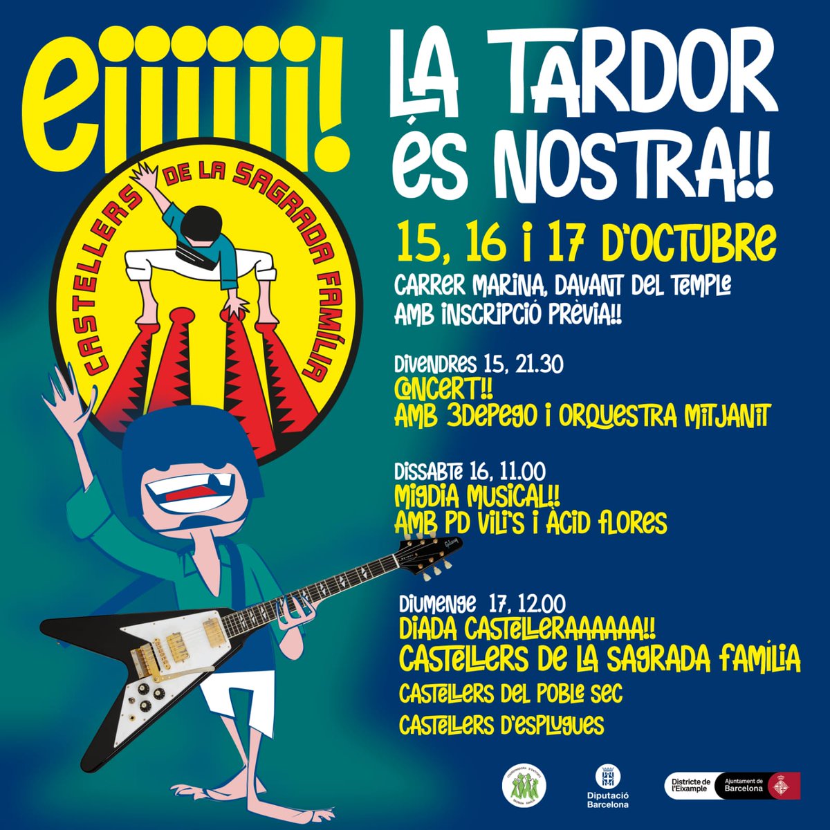 Ja arriba la #FestaMajor! 
La Tardor és Nostra! 💚🖤🤍💪

Agraïment enorme a <a href="/aceele73/">albert campillo</a> pel cartell 😘

Obrim fil amb els events i amb els enllaços per a poder inscriure-us com a públic 👇👇