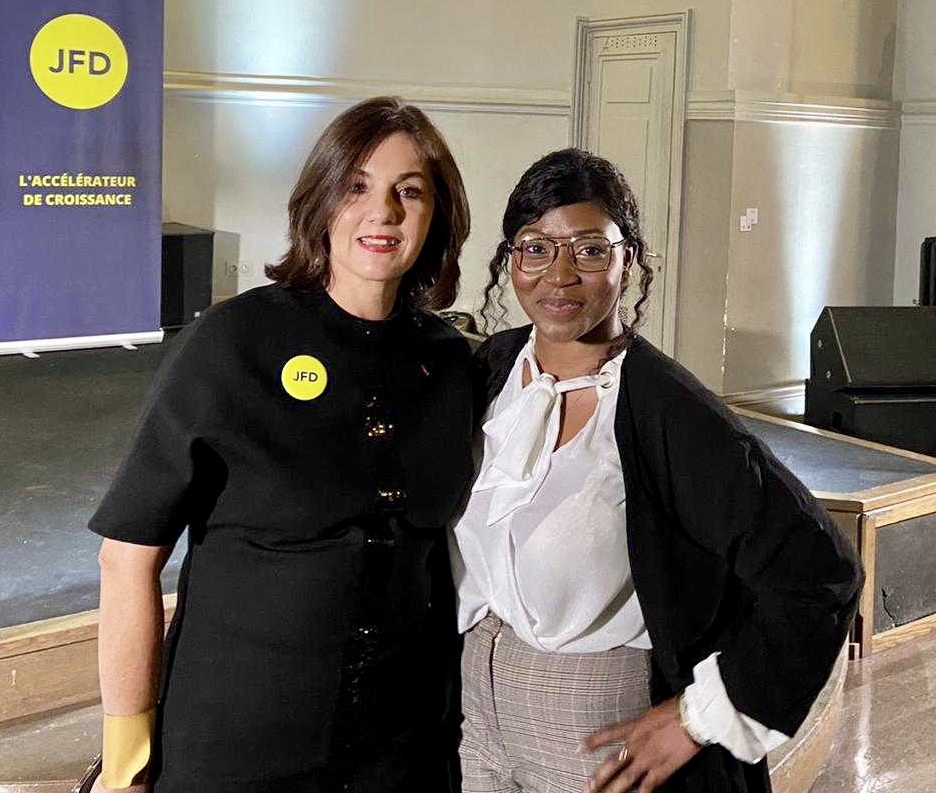 #EllesChangentLeMonde #JFD
Gerthy N'Toutoume <a href="/golem_ai/">golem.ai</a> participait hier soir à la  Journée de la Femme Digitale.
Ici en photo avec <a href="/delphine/">Delphine Remy-Boutang</a> Remy-Boutang, CEO the Bureau &amp; <a href="/joinjfd/">JFD</a> 
En savoir plus : joinjfd.com/en/