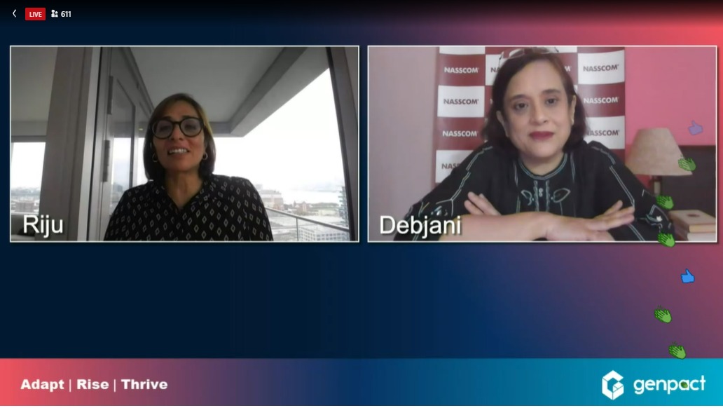 RJ_Joshi73's tweet photo. .@debjani_ghosh_  shares three key imperatives for women who aspire to pursue a career in #tech-

1. Own your ambition &amp; talk about it
2. Invest in yourself 
3. Power of community, mentors &amp; sponsors 

@Genpact @rijuvashisht 

Watch more: https://t.co/Fszww1hPIU https://t.co/4sD4mHlplW